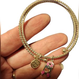 NEW Pittsburgh Steelers Pink Ribbon Breast Cancer Awareness Adjustable Bracelet